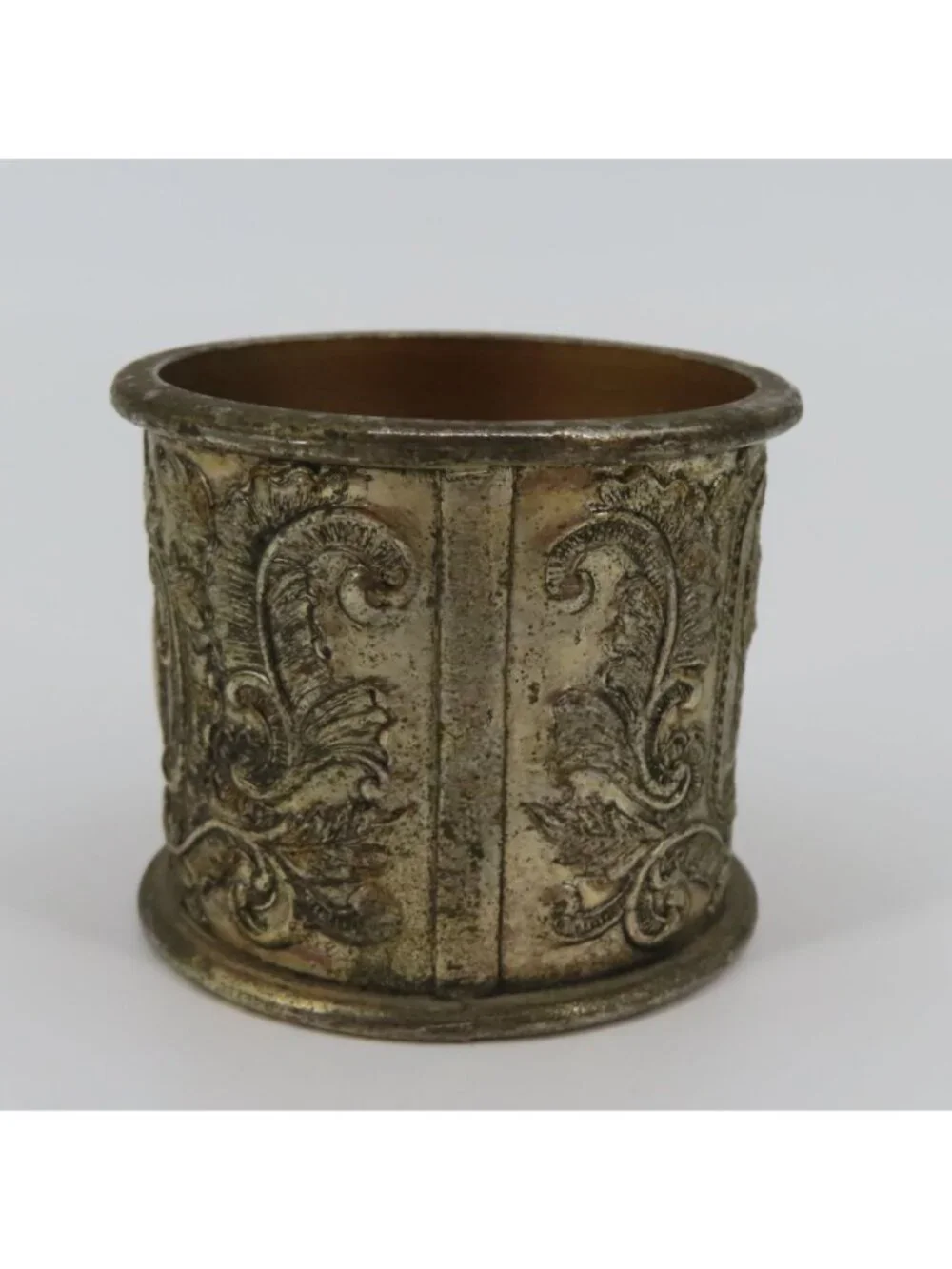 VTG Arizona Silver Tone Metal Shot Glass Souvenir Cup AZ State Travel Retro